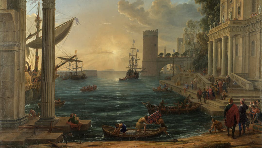 Seaport With the Embarkation of the Queen of Sheba - Claude Lorrain
