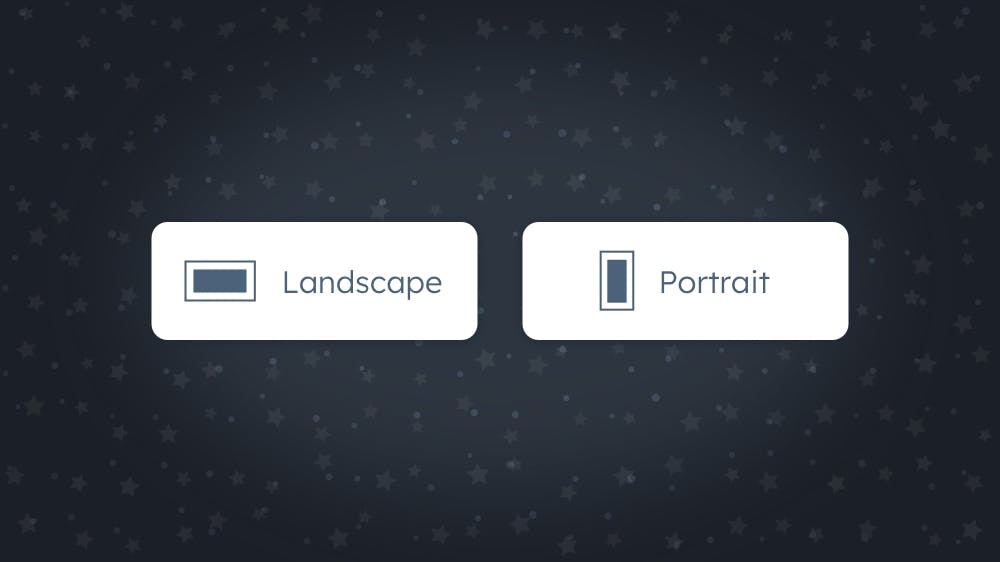 Frame Crop has portrait and landscape support